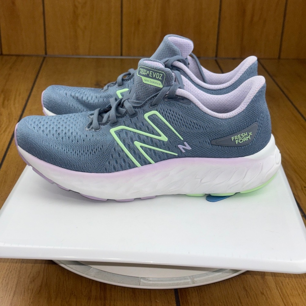 New Balance Fresh Foam X Evoz v3 Slate Blue Lilac Running Shoes WEVOZLL3 Women 9